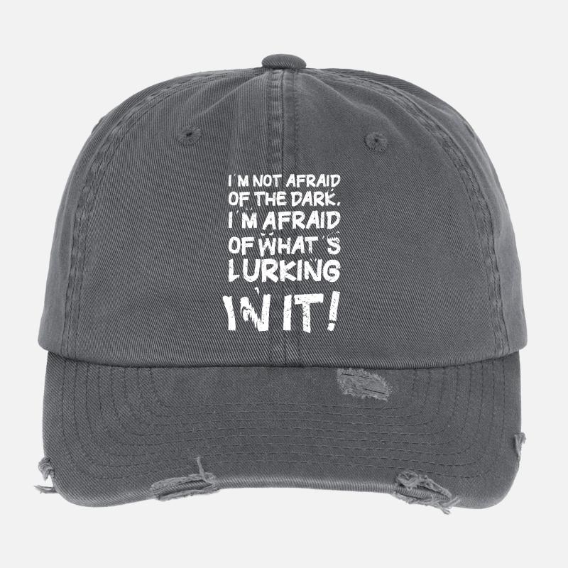 La Vraie Peur du Noir Casquette vintage effet usé Flexfit