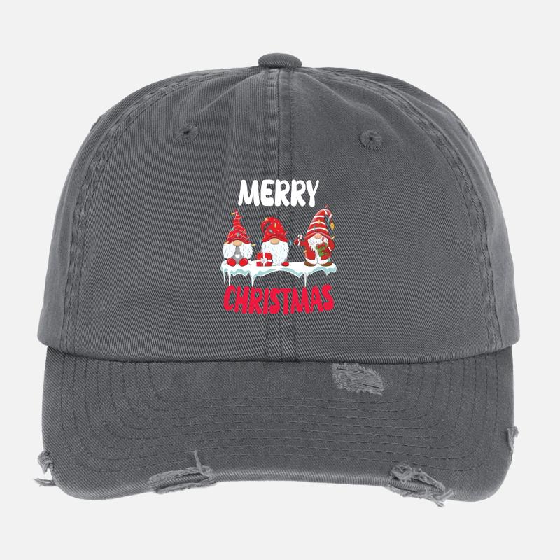 Troupe de Noël Gnome Casquette vintage effet usé Flexfit