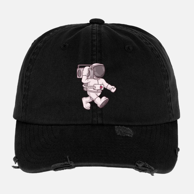 Astronauten-Ghettoblaster Flexfit Vintage Destroyed Cap