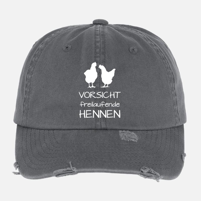 Beware of free-range hens Flexfit Vintage Destroyed Cap