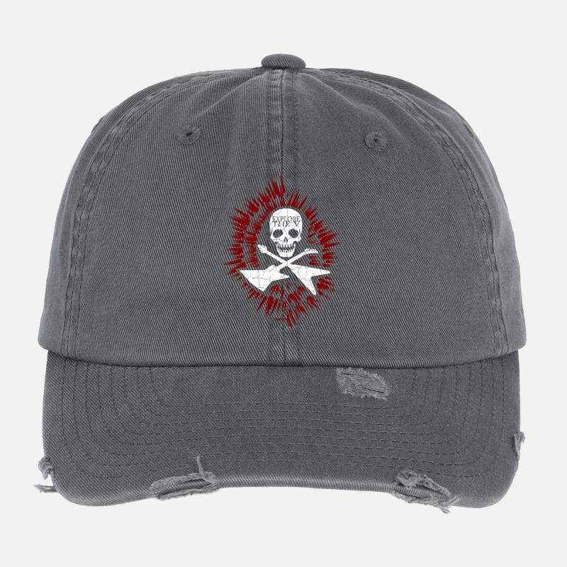 Explorez le V Casquette vintage effet usé Flexfit