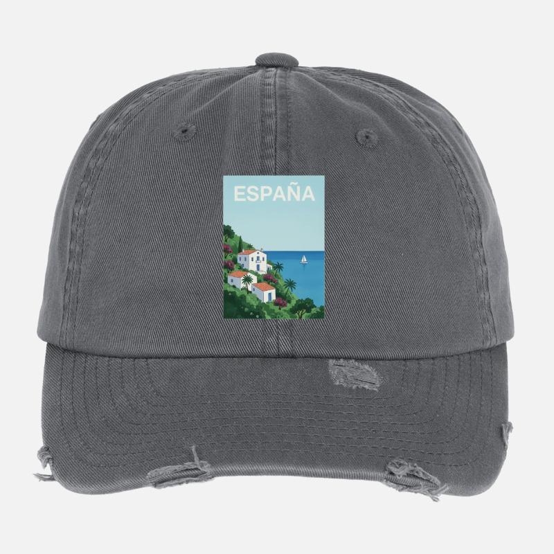 Spanische Küstenidylle Flexfit Vintage Destroyed Cap