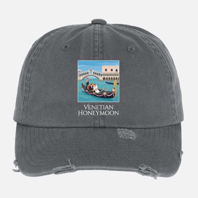 Venetian_Honeymoon_Gondel Casquette vintage effet usé Flexfit