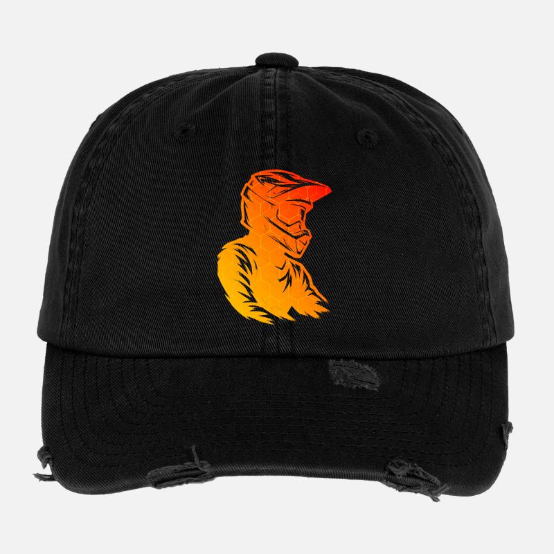 Simple Motocross Idea for Motocross - Flexfit Vintage Destroyed Cap - black