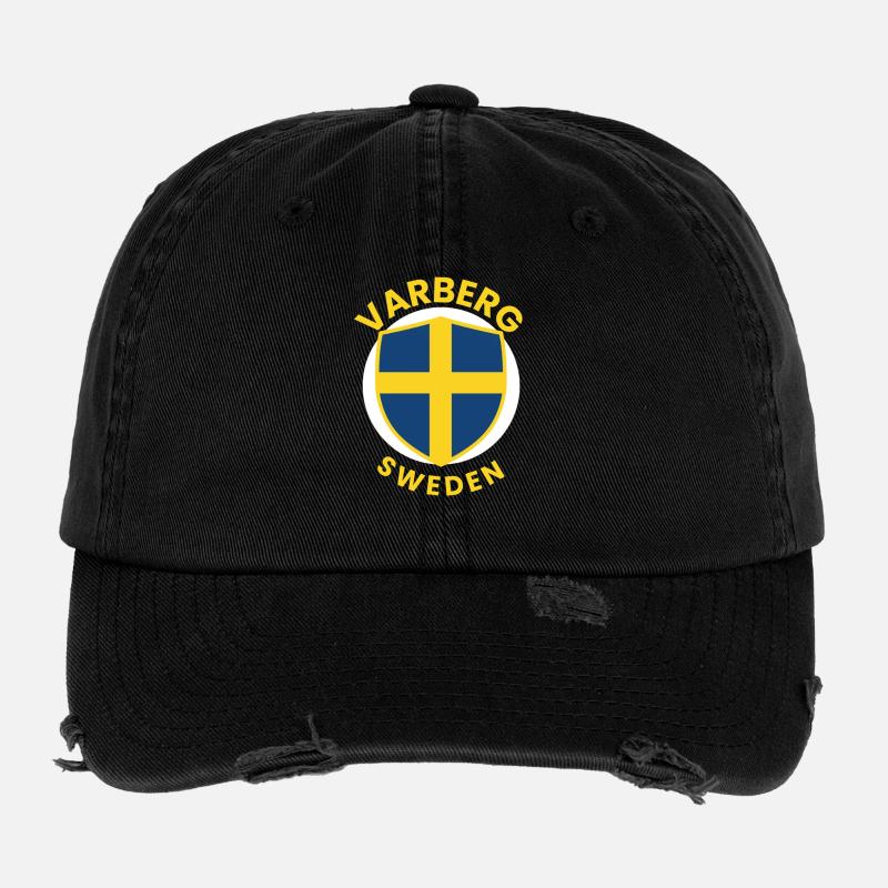 Schwedisches Schildflaggenemblem Flexfit Vintage Destroyed Cap