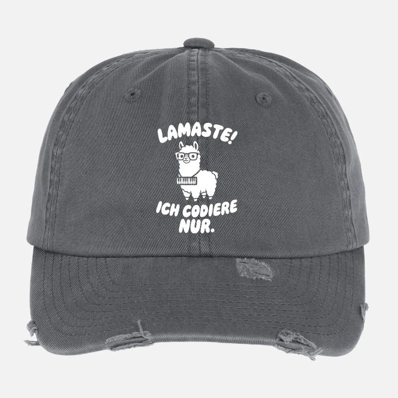 LamaSte: Ich Codiere Nur Flexfit Vintage Destroyed Cap