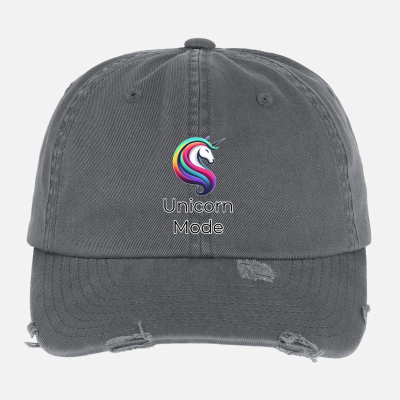 Unicorn Mode Farbexplosion Flexfit Vintage Destroyed Cap