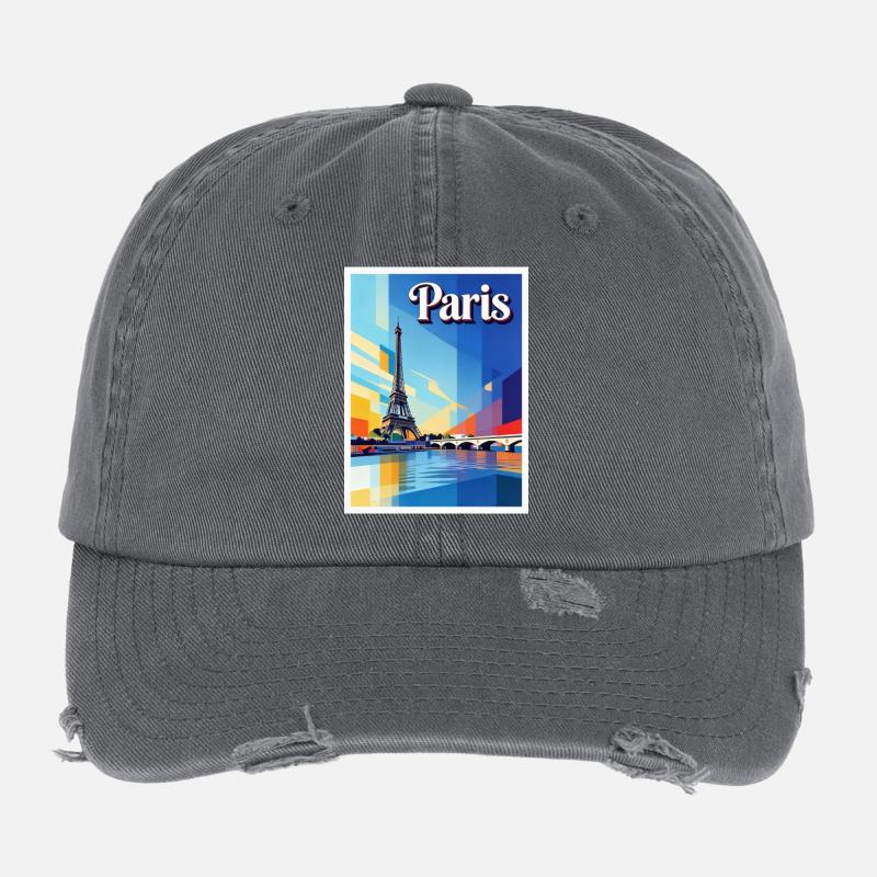 Paris Prism Eiffel Flexfit Vintage Destroyed Cap