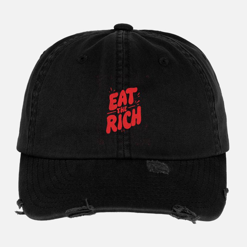 Eat the Rich Graffiti Flexfit Vintage Destroyed Cap