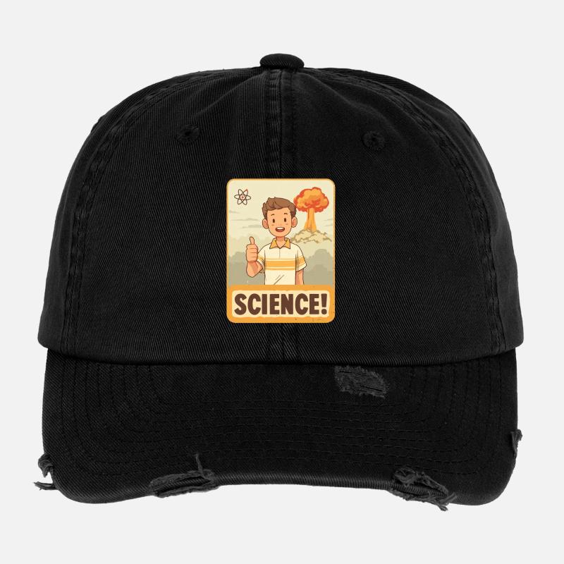 Science Hero : Pouces levés de dessin animé Casquette vintage effet usé Flexfit