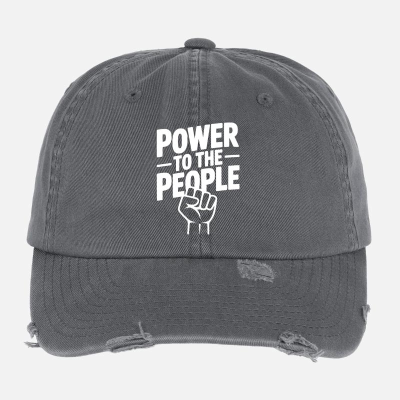 Pouvoir au peuple Casquette vintage effet usé Flexfit