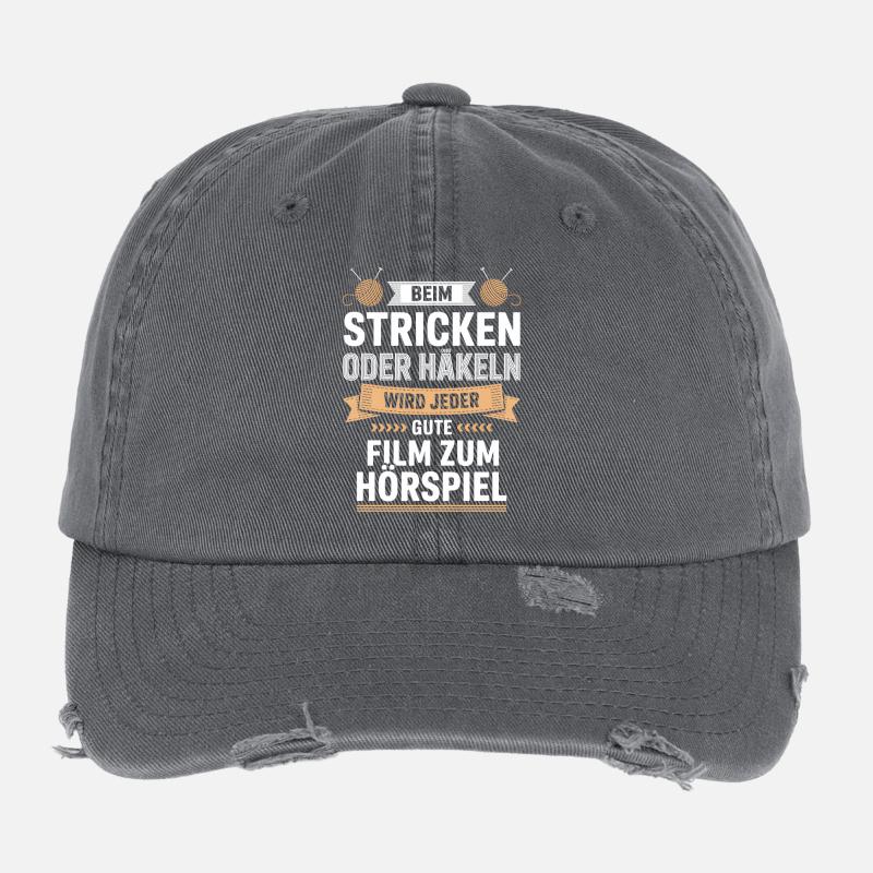 Beim Stricken Oder Häkeln: Hörspiel-Genuss Flexfit Vintage Destroyed Cap