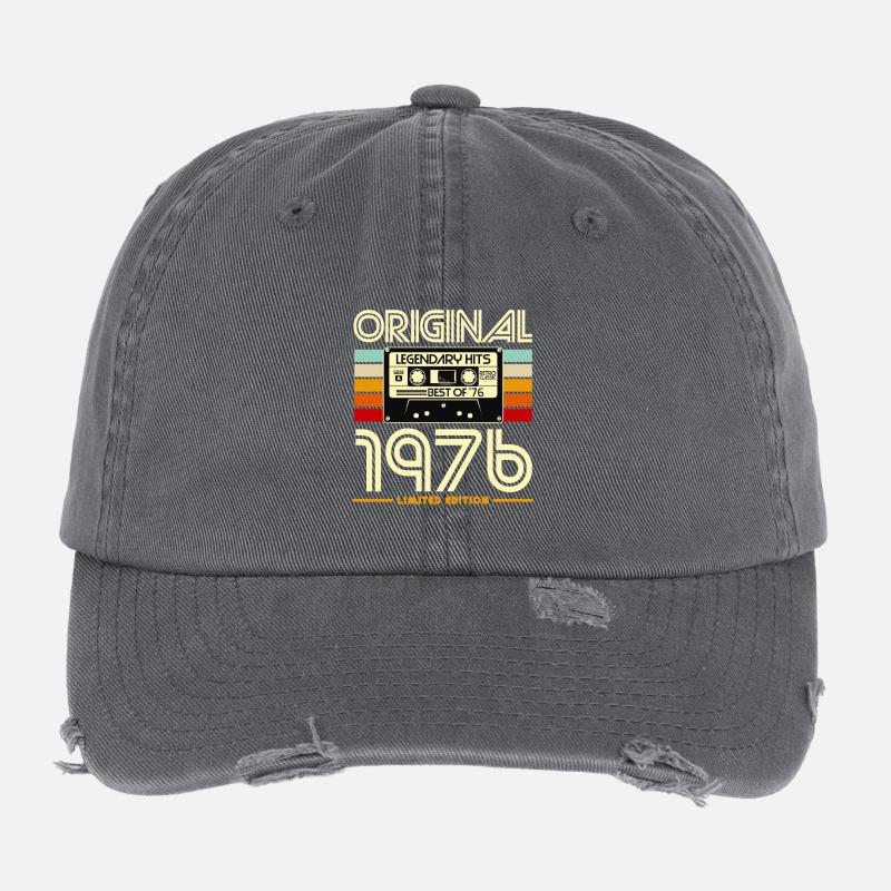 Original 1976 Retro Cassette Casquette vintage effet usé Flexfit