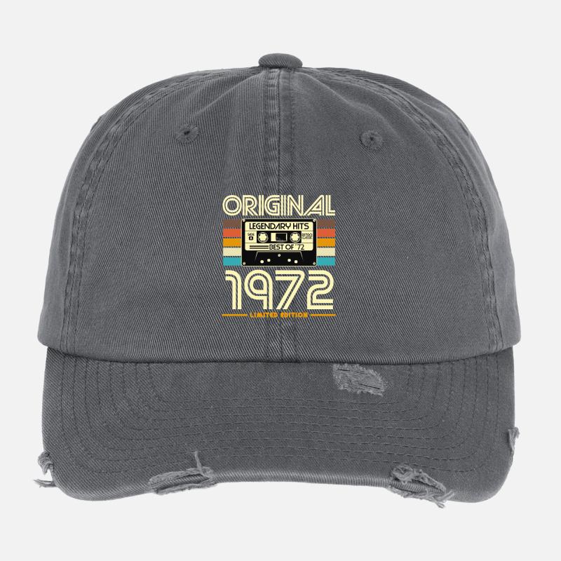 Original 1972 Cassette Rétro Édition Limitée Casquette vintage effet usé Flexfit