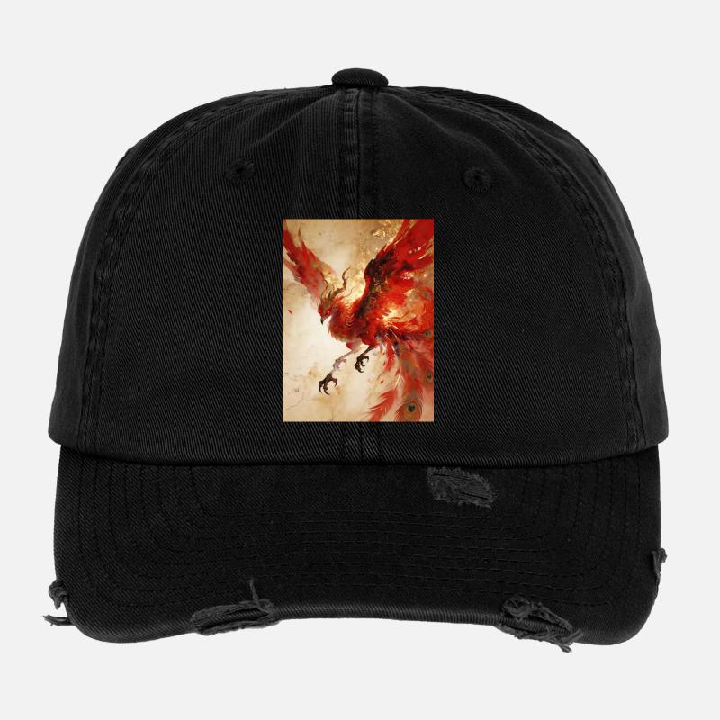 The Phoenix Rises: Celestial Radiance Flexfit Vintage Destroyed Cap