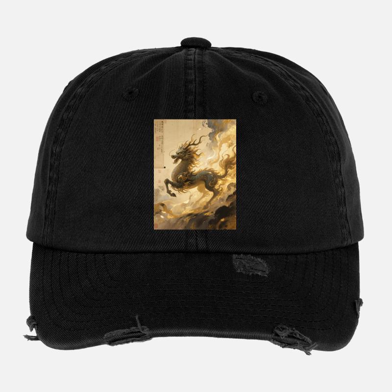 Jade Dawn: Qilin – Heiliges Omen Flexfit Vintage Destroyed Cap