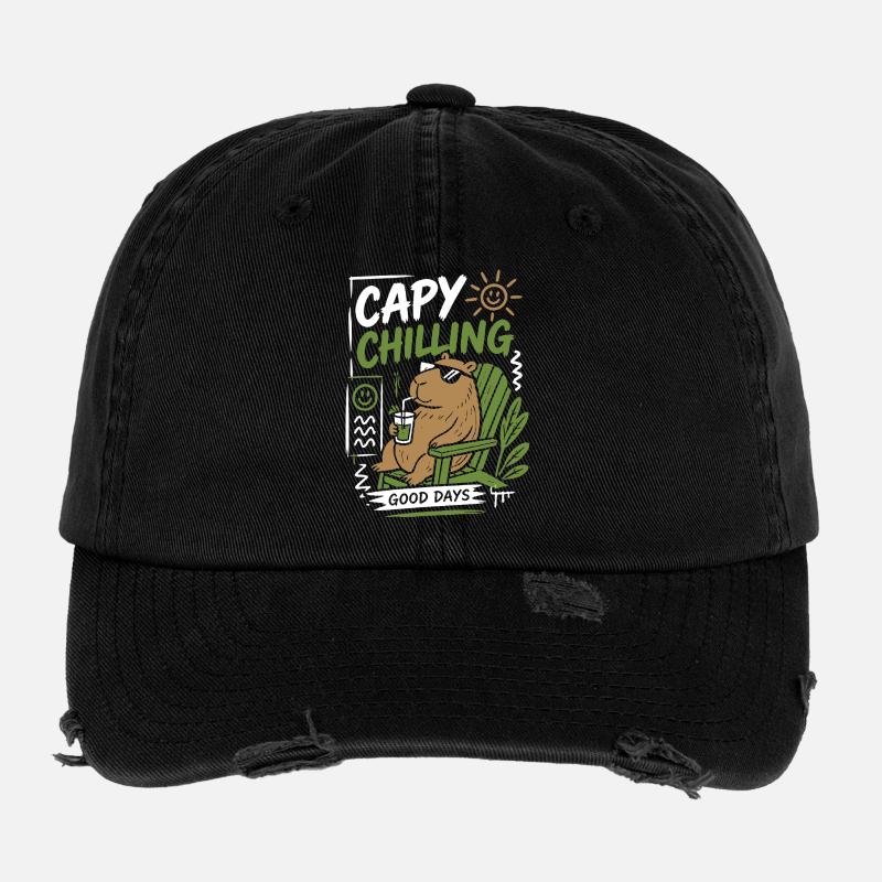 Capy Chilling Good Days Flexfit Vintage Destroyed Cap
