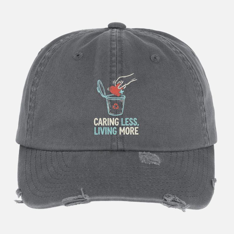 Living More Flexfit Vintage Destroyed Cap
