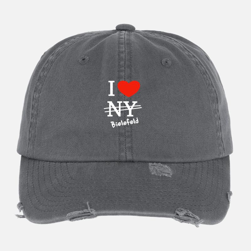 Ich liebe Bielefeld - I love Bielefeld Flexfit Vintage Destroyed Cap