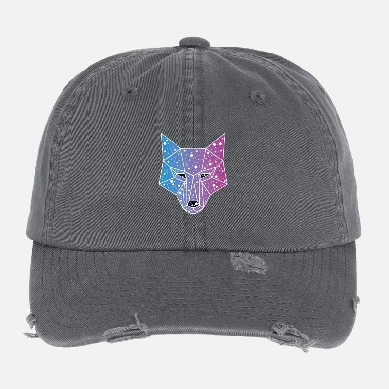 Galactic Wolf Flexfit Vintage Destroyed Cap