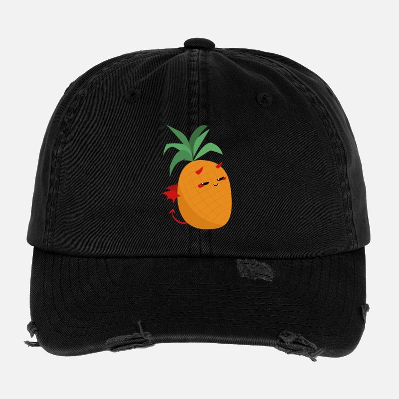 Süßer Teufels-Ananas – Kleiner Fruchtdämon Flexfit Vintage Destroyed Cap
