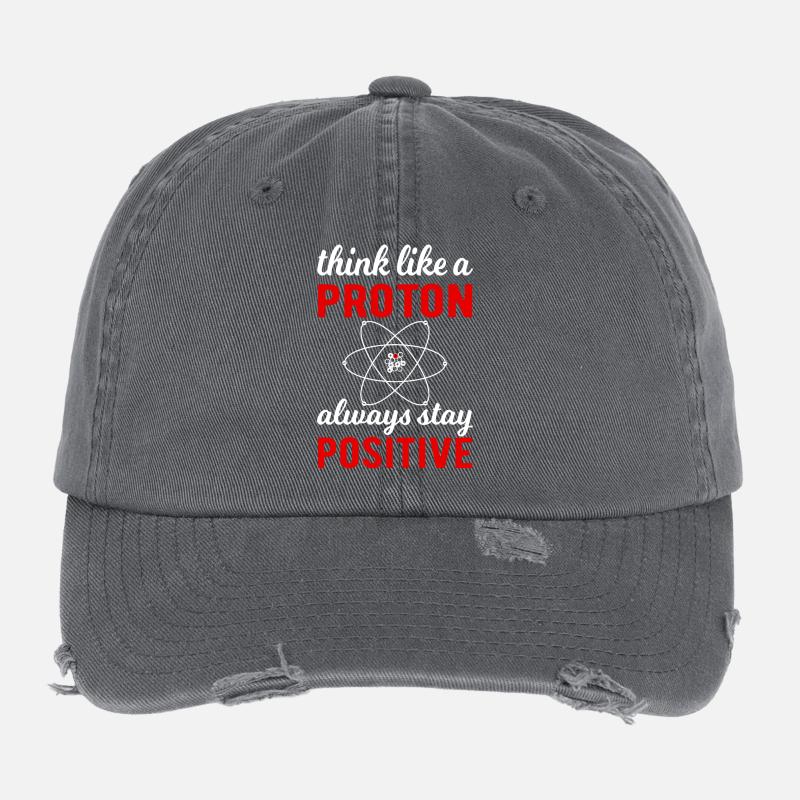 Think like a Proton - always stay positif ! Casquette vintage effet usé Flexfit