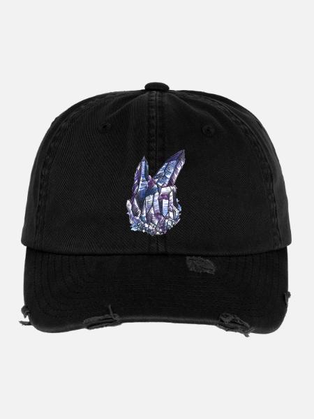 Minerals - Flexfit Vintage Destroyed Cap - Schwarz - Vorne
