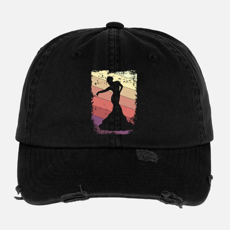 Danseuse - Casquette vintage effet usé Flexfit - noir