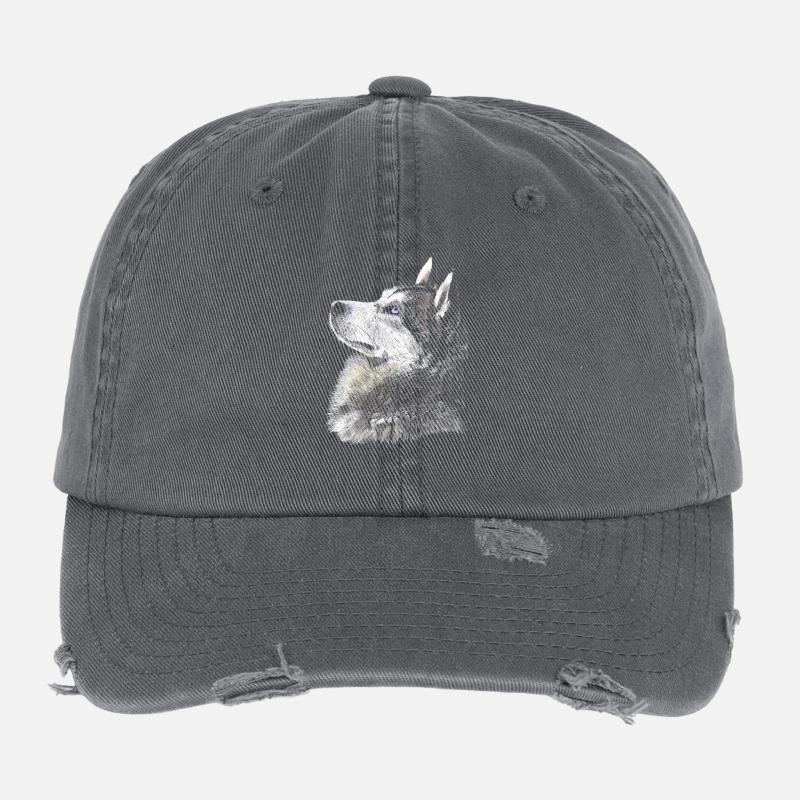 husky Flexfit Vintage Destroyed Cap