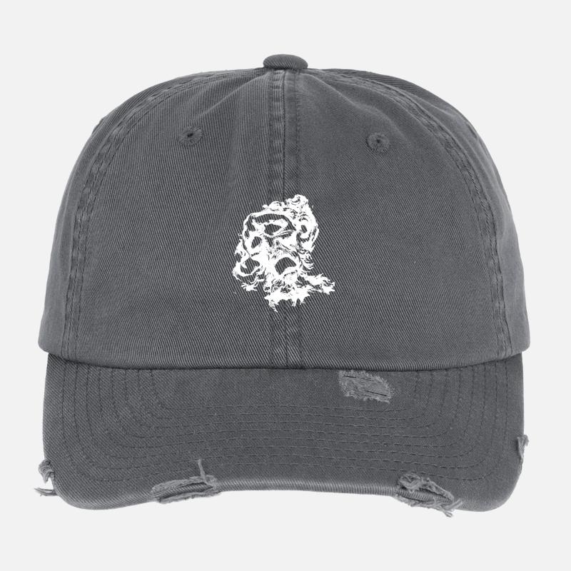 Visage blanc Casquette vintage effet usé Flexfit
