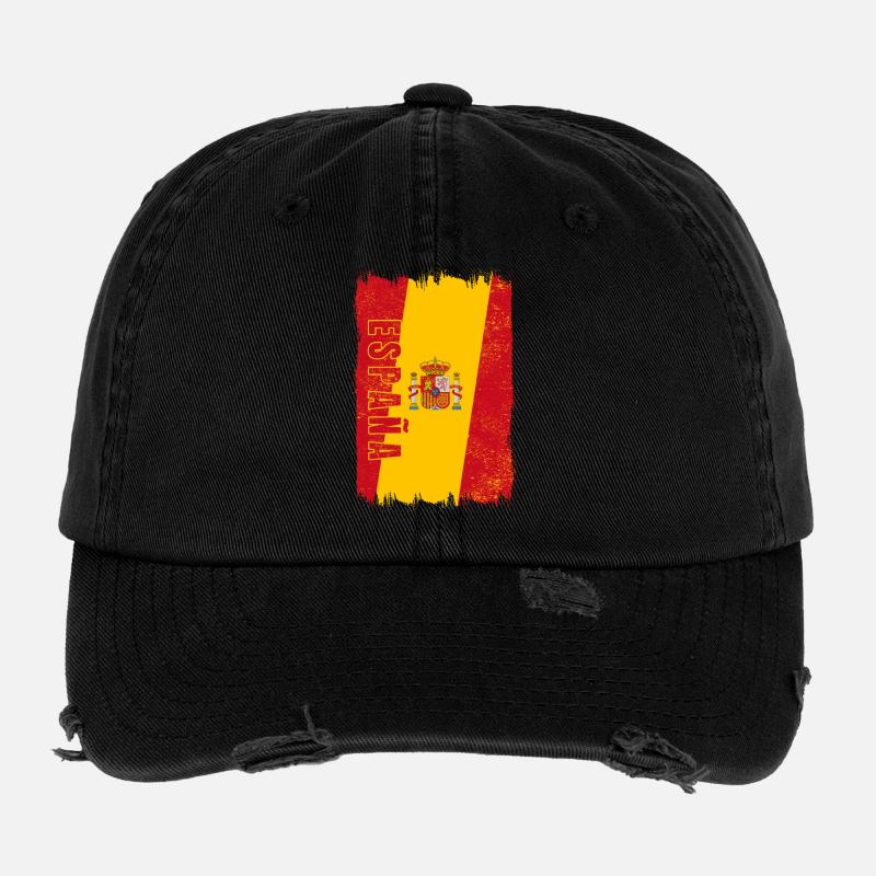 Spain flag Flexfit Vintage Destroyed Cap
