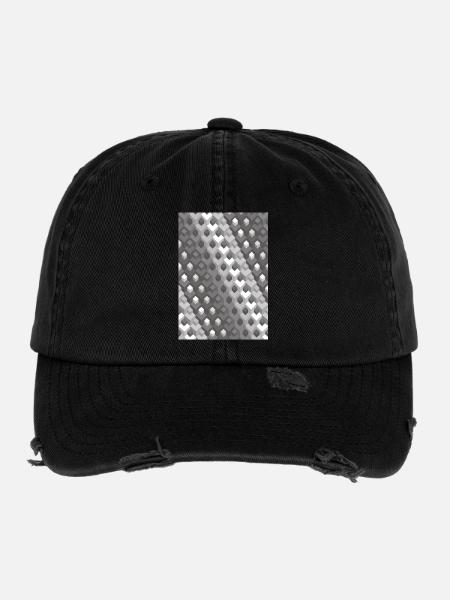 Grayscale gradient Turn right - Flexfit Vintage Destroyed Cap - black - Front