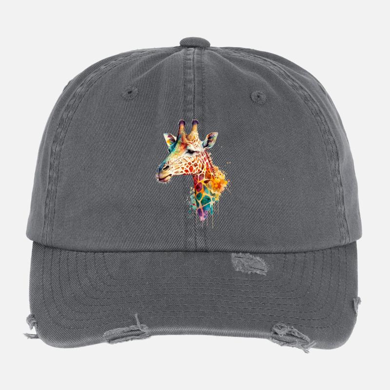 Girafe Casquette vintage effet usé Flexfit