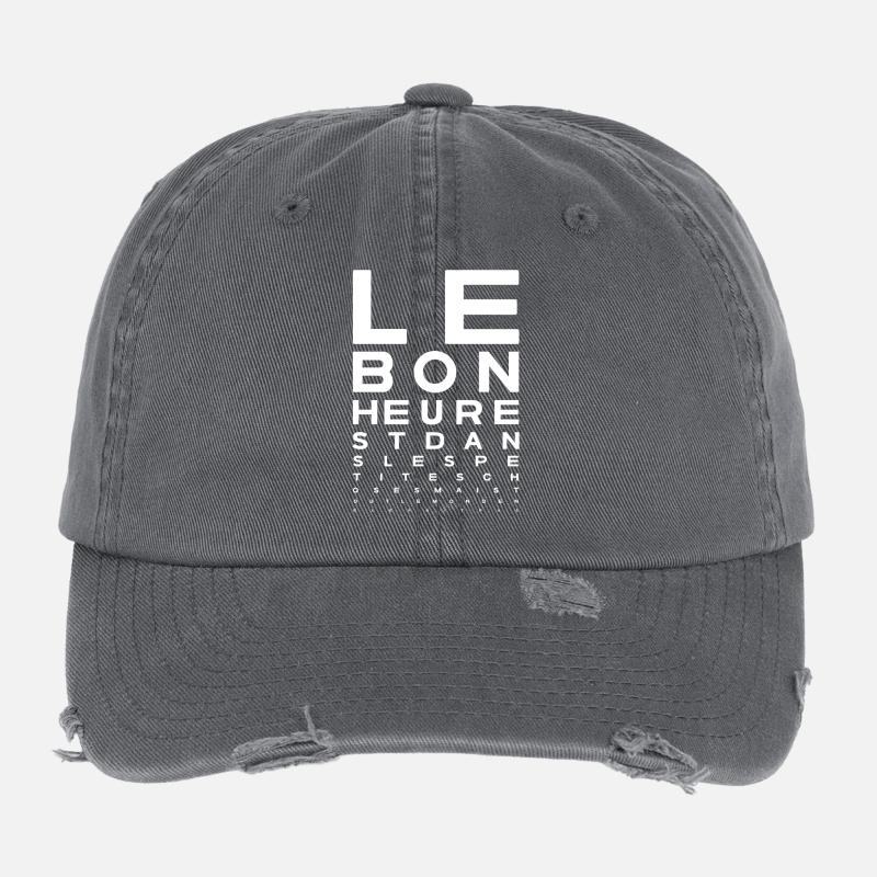 Le bonheur est dans les petites choses   Casquette vintage effet usé Flexfit