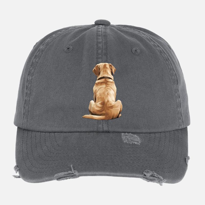 Labrador Retriever Casquette vintage effet usé Flexfit