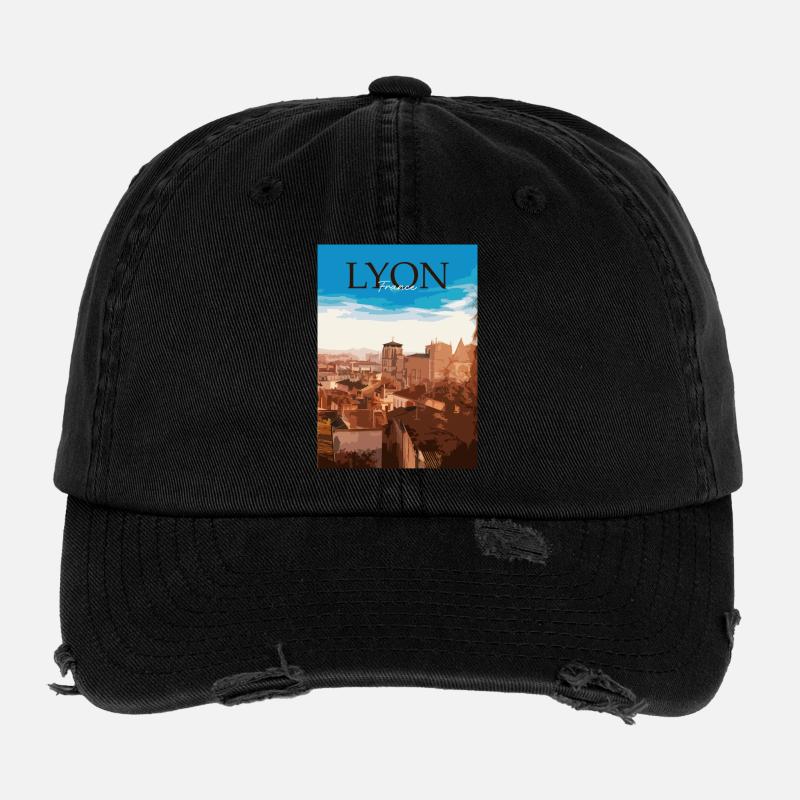 Lyon Casquette vintage effet usé Flexfit