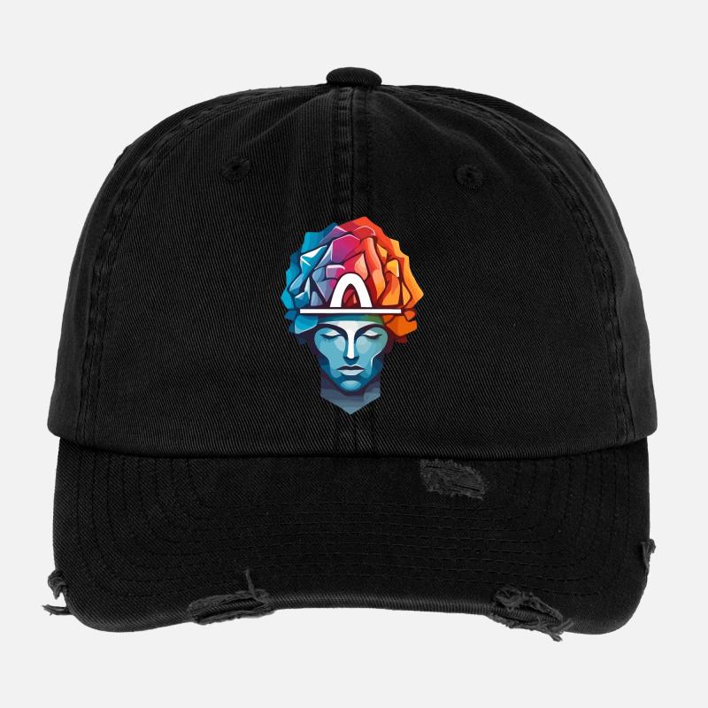 Men Thinking Flexfit Vintage Destroyed Cap