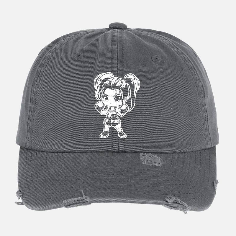 Kickboxer Manga Style Casquette vintage effet usé Flexfit