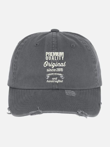 Annuaire 2015 - Casquette vintage effet usé Flexfit - charbon - Devant