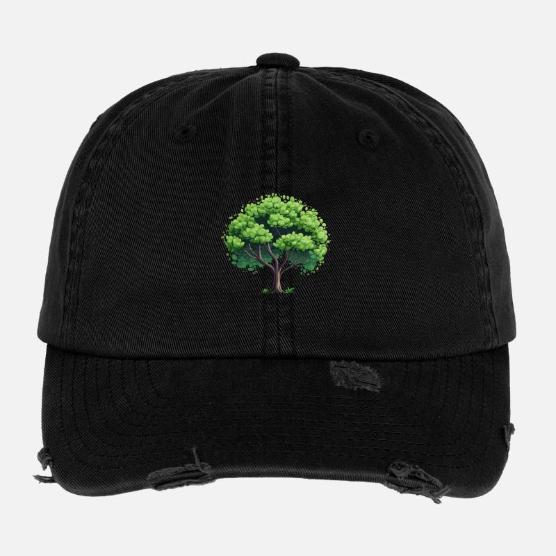 Natürlicher Baum Flexfit Vintage Destroyed Cap