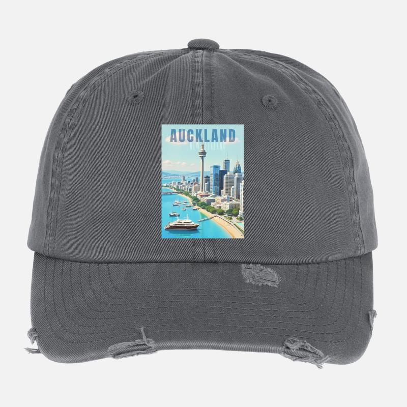 Horizon d’Auckland Casquette vintage effet usé Flexfit