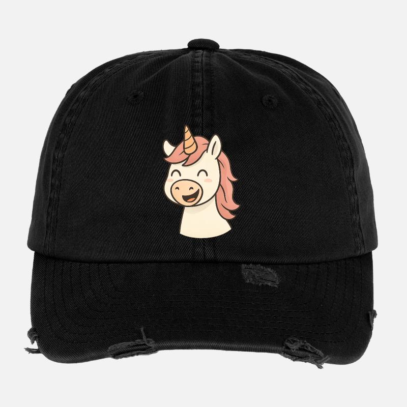 Lachendes_Einhorn Casquette vintage effet usé Flexfit