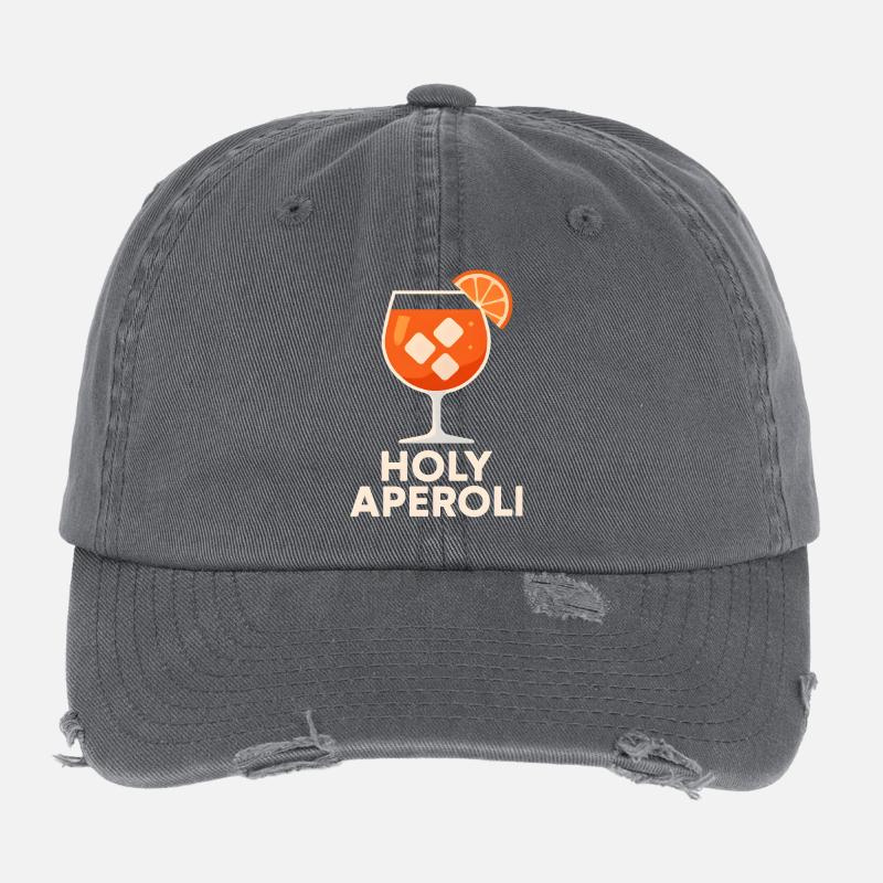 Holy Aperoli Humor Lustig Party Geschenkidee Flexfit Vintage Destroyed Cap
