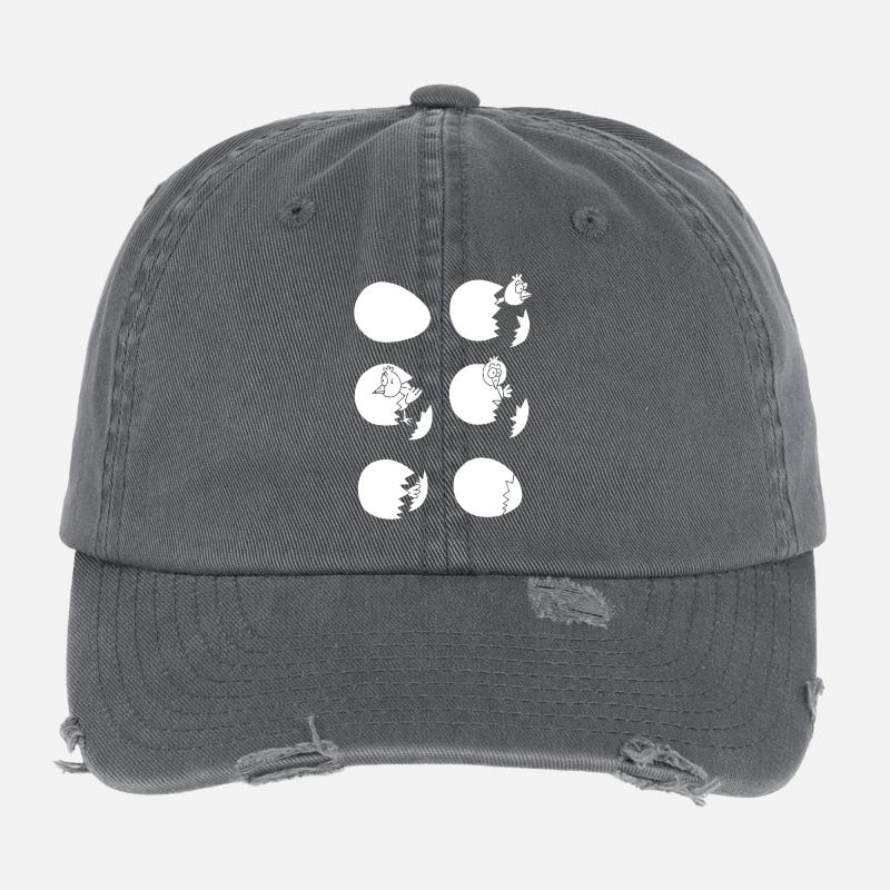 Die Welt entdecken oder nicht (weiß) Flexfit Vintage Destroyed Cap