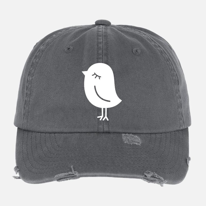 Spatz Vogel – Piepmatz Küken Tweet Vögelchen Flexfit Vintage Destroyed Cap
