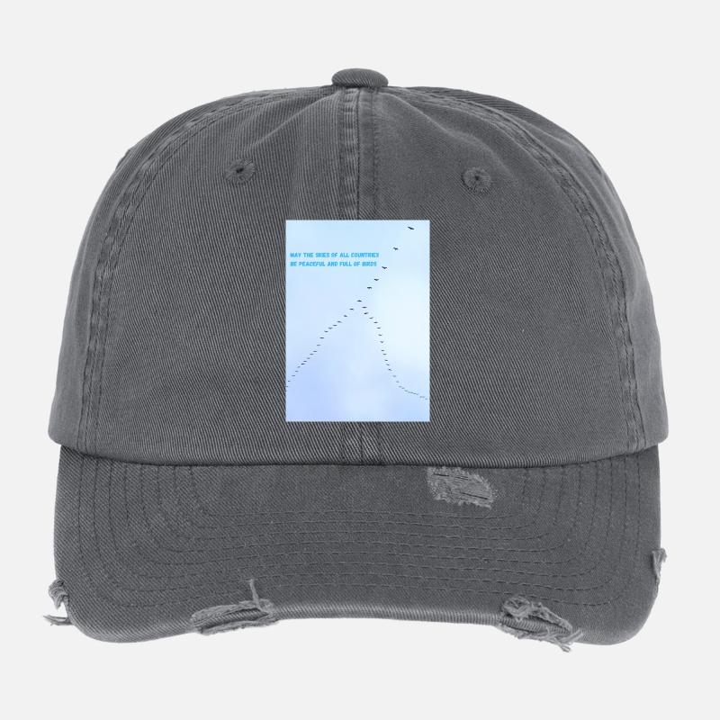 Des oiseaux dans le ciel Casquette vintage effet usé Flexfit