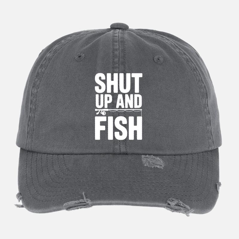 Shut Up and Fish Flexfit Vintage Destroyed Cap