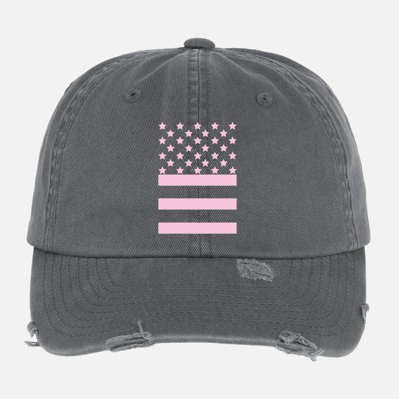 Pink Flag – Stars & Stripes Design Flexfit Vintage Destroyed Cap