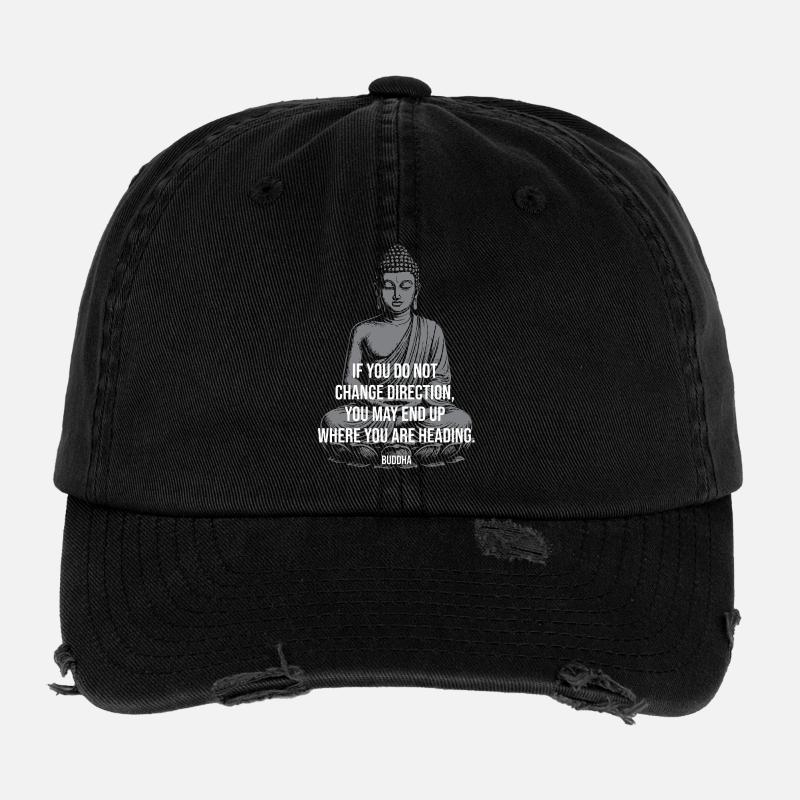 Buddha-Richtungswechsel-Erinnerung Flexfit Vintage Destroyed Cap