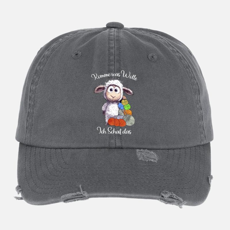 Sheep with wool: I sheep the pun Flexfit Vintage Destroyed Cap